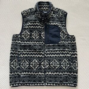 Land’s End Nordic Print Sherpa Vest • Medium